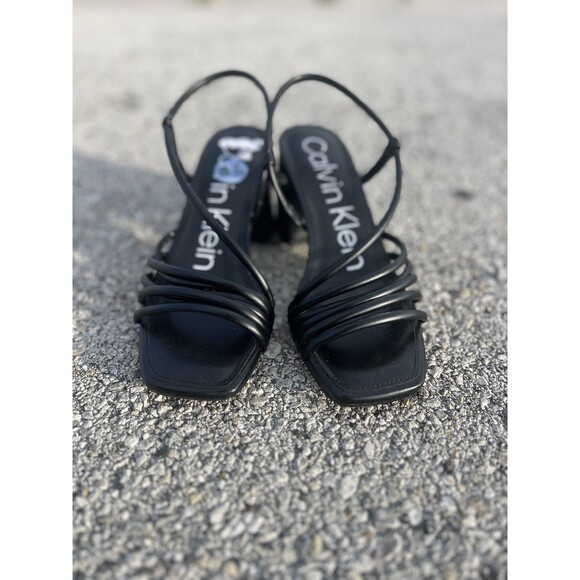 Calvin Klein Black holland heeled sandal size 8.5 - Picture 5 of 5
